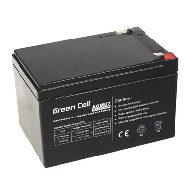 Batterie Green Cell AGM 12V 12Ah Versiegelte Bleiakku 12000 mAh Schwarz