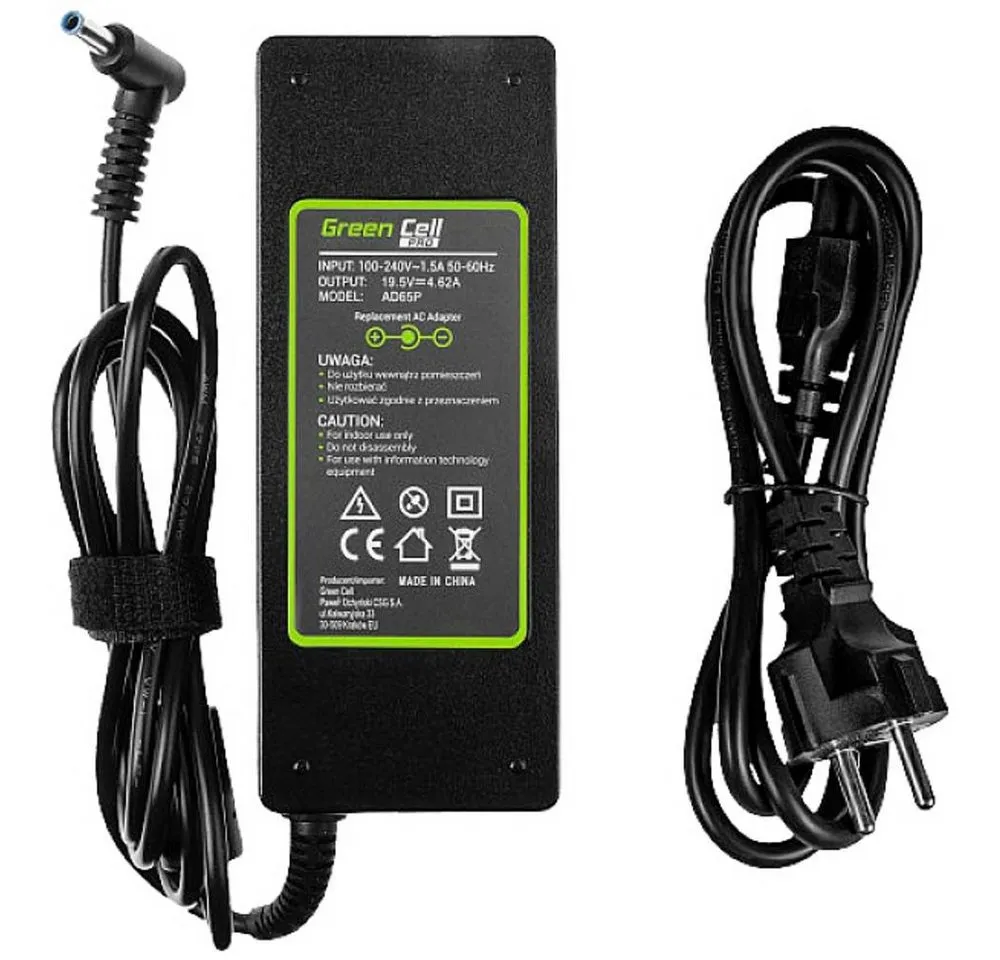 Green Cell 19.5V 4.62A 90W Netzteil für HP GC-AD65P Notebook-Netzteil