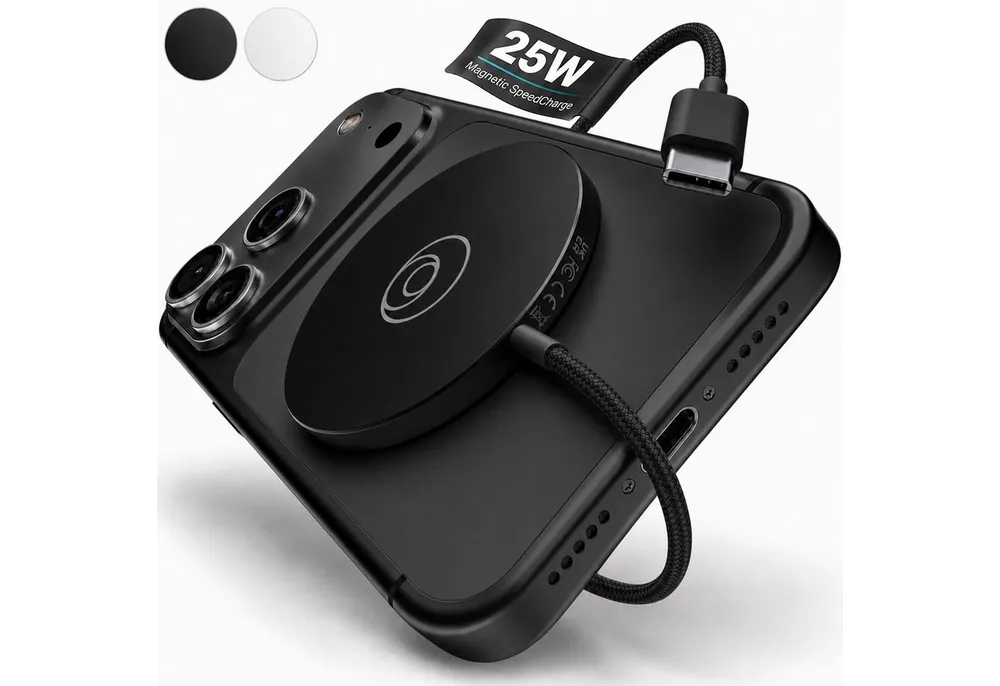 GreenHec 25w Magsafe Ladegerät iPhone 17 16 Pro Max Wireless Charger Induktives Wireless Charger (Spar-Set, Wireless Charging Pad + USB-A Adapter, Kabelloses Induktionsladegerät Ladestation, Kontaktloses Ladepad Laden)