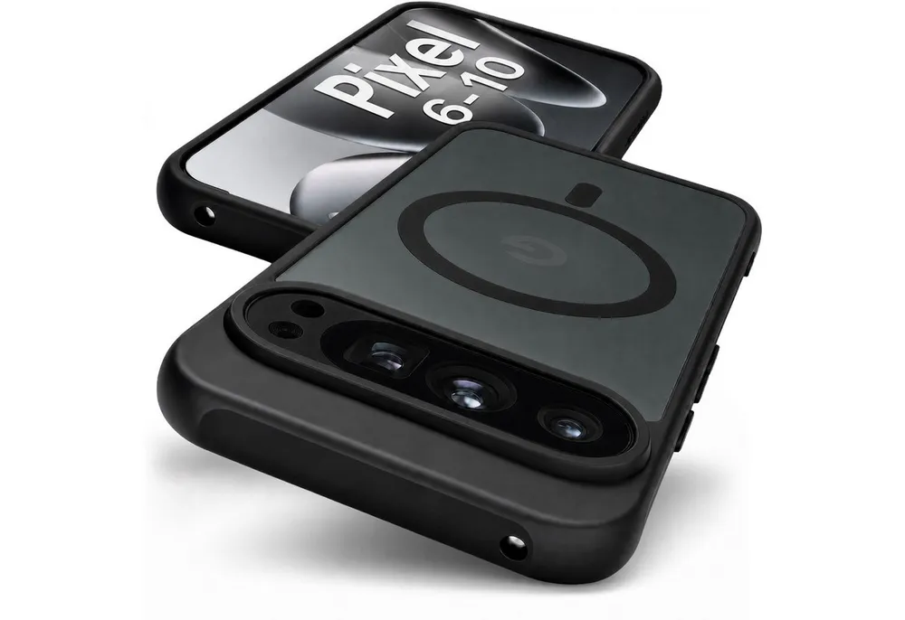GreenHec Handyhülle Hülle Google Pixel 10 9 8 7 6 Pro XL MagSafe Case 9a 10a Magnet Schutz 7 Zoll, Cover Schwarz Magnetisch Handyhülle Pixelsnap Black Stoßfest Dünn Matt