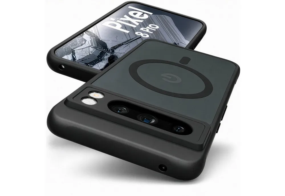 GreenHec Handyhülle Hülle Google Pixel 10 9 8 7 6 Pro XL MagSafe Case 9a 10a Magnet Schutz 7 Zoll, Cover Schwarz Magnetisch Handyhülle Pixelsnap Black Stoßfest Dünn Matt