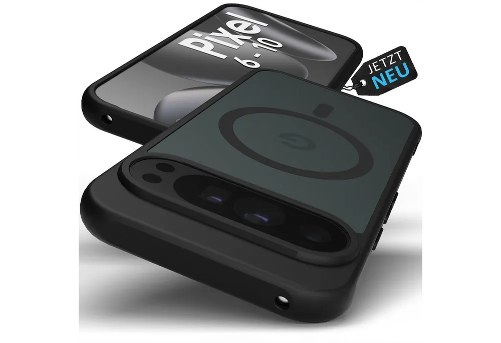 GreenHec Handyhülle Hülle Google Pixel 10 9 8 7 6 Pro XL MagSafe Case 9a 10a Magnet Schutz 7 Zoll, Cover Schwarz Magnetisch Handyhülle Pixelsnap Black Stoßfest Dünn Matt
