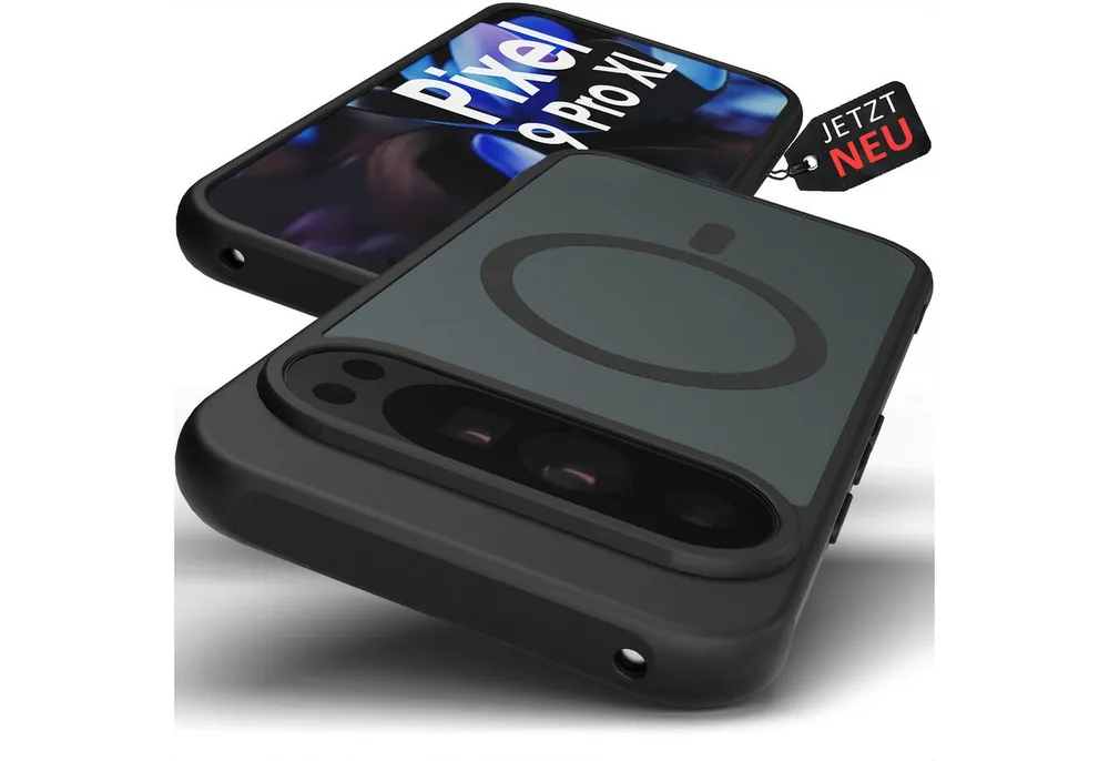 GreenHec Handyhülle Hülle Google Pixel 10 9 8 7 6 Pro XL MagSafe Case 9a 10a Magnet Schutz 7 Zoll, Cover Schwarz Magnetisch Handyhülle Pixelsnap Black Stoßfest Dünn Matt