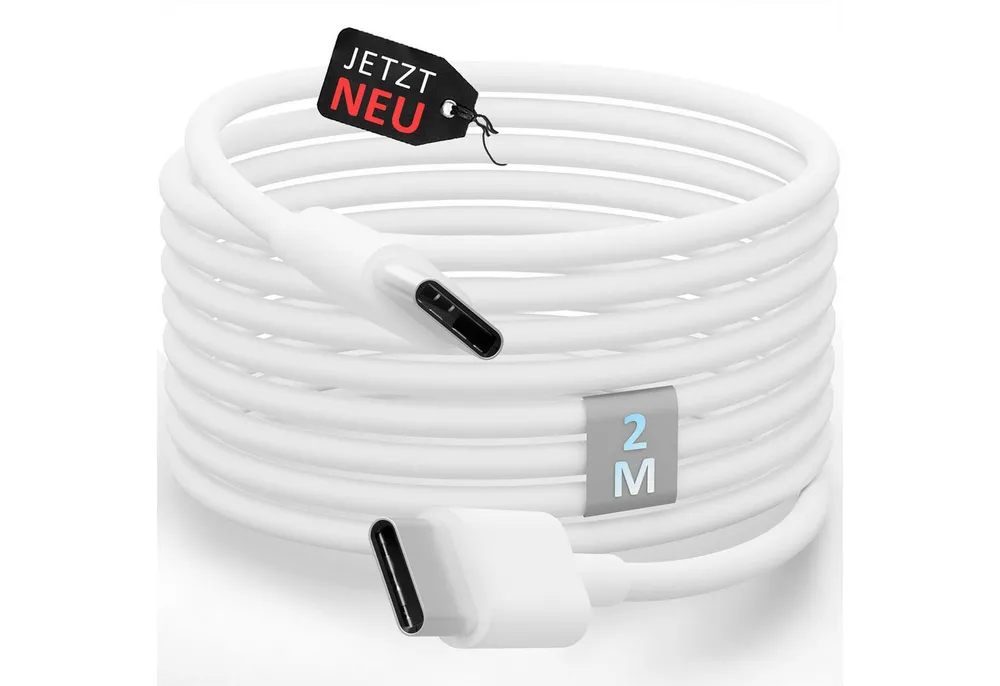 GreenHec USB C Ladekabel 60w 1m 2m 3m Cable Datenkabel Typ-C Kabel USB-Kabel, Keine Angabe, Typ C (Eurostecker), USB-C (200 cm), iPhone 15 16 Samsung Galaxy S22 S23 S24 Aufladekabel