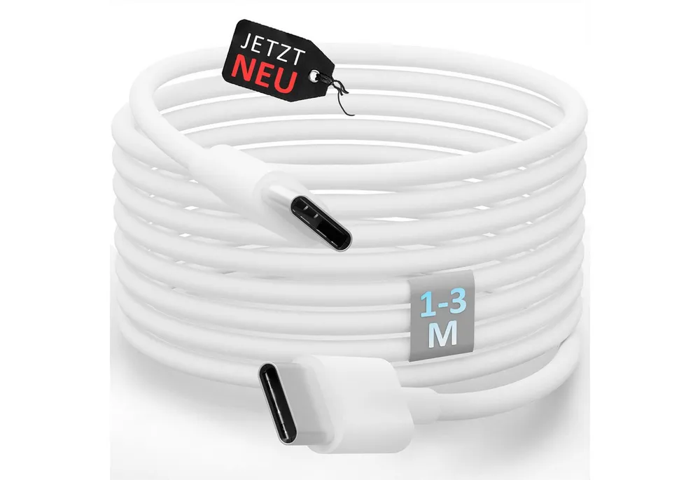 GreenHec USB C Ladekabel 60w 1m 2m 3m Cable Datenkabel Typ-C Kabel USB-Kabel, Keine Angabe, Typ C (Eurostecker), USB-C (100 cm), iPhone 15 16 Samsung Galaxy S22 S23 S24 Aufladekabel