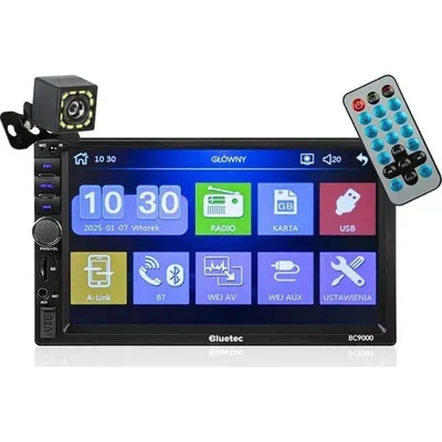 Radio 2DIN GrizzGlass BLUETEC BC9000 7" Touch Full HD mit Rückfahrkamera