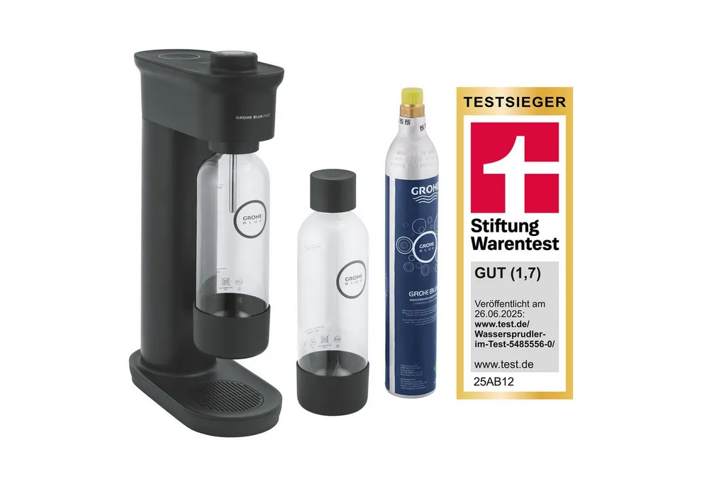 Grohe Wassersprudler Blue Fizz Wassersprudler, Advanced Couple Set, schwarz (31946K00)