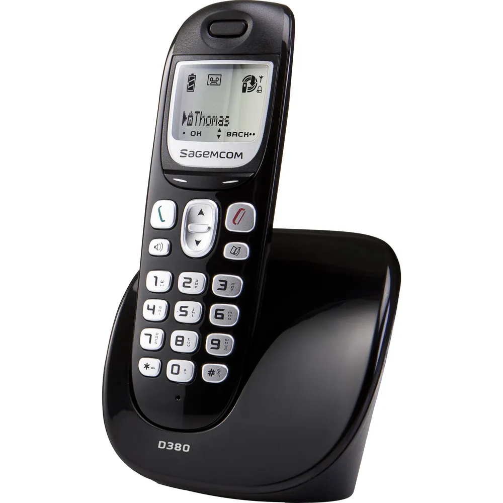 D380A schwarz Schnurloses Telefon