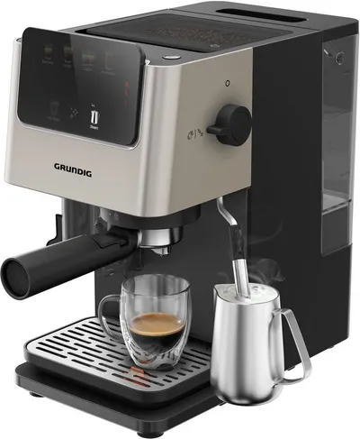 Grundig Espressomaschine KSM 7530, Kaffeevollautomat mit 15 Bar, Touch & GrindPro™ Mahlwerk