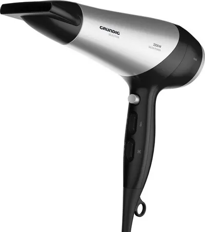 Grundig Haartrockner HD 6080 B, 2200 W, 2200W Ionen-Haartrockner mit Keramikschutz für glänzendes Haar