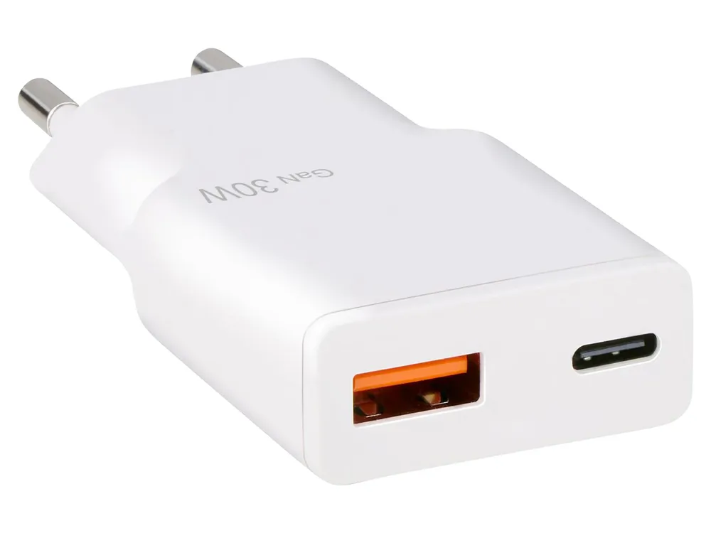 GRUNDIG USB-Ladegerät, USB-A, USB-C, weiß