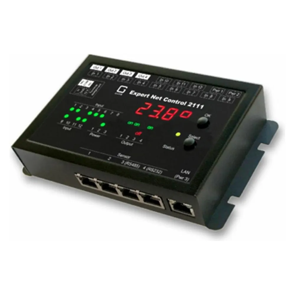 Gude Expert Net Control 2111-1 Monitoring System mit 4 Relaisausgängen und 12 passiven Signaleingängen