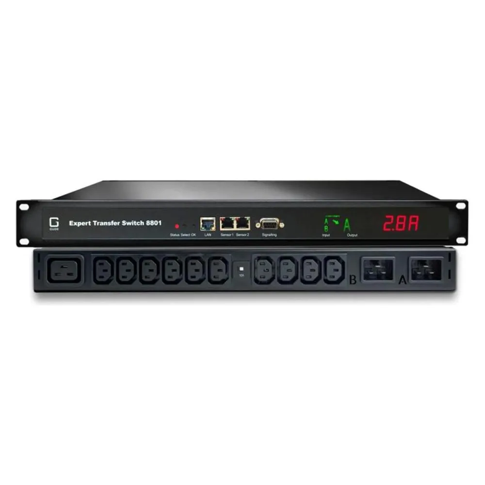 Gude 8801-3 expert transfer switch 16a 1x iec c19. 6x iec c13 (4xfuse). netzwerk
