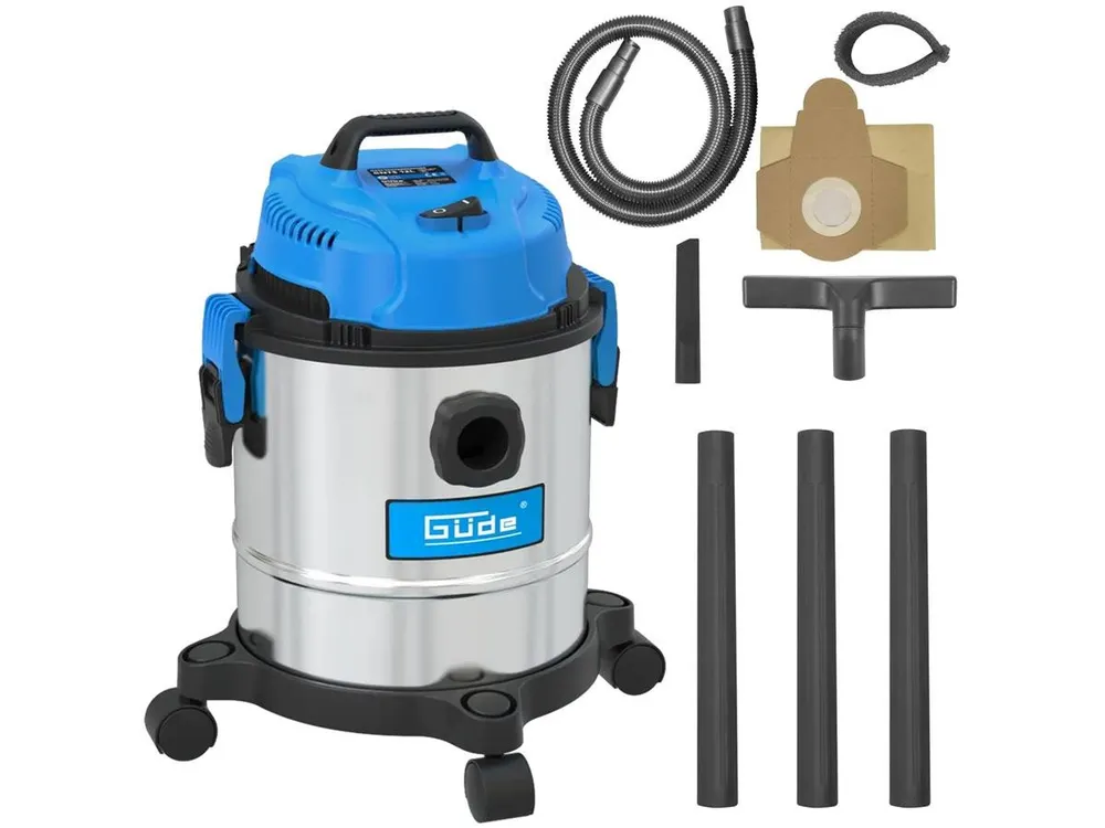 Güde Nass-Trocken-Sauger GNTS 12L, 1200 W, mit Beutel, 1200 W, 180 mbar, 12 L Edelstahlbehälter