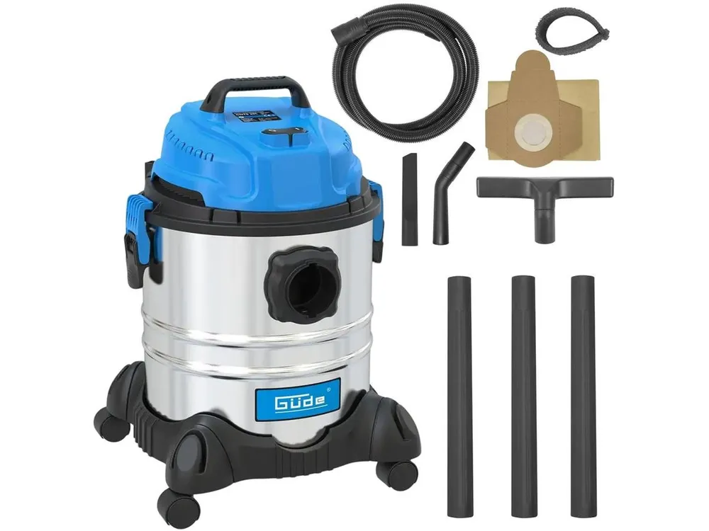 Güde Nass-Trocken-Sauger GNTS 20L, 1200 W, mit Beutel, 1200 W, 180 mbar, 20 L Edelstahlbehälter