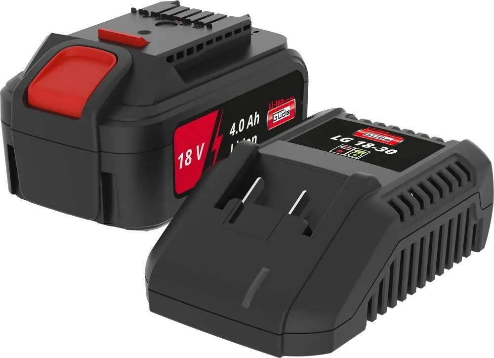 Güde Starterset System E³ Ladegerät + 18V E³ Akku 4.0 Ah LGAP 18-3040 Akku Starter-Set
