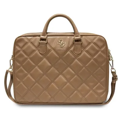 Guess PU Grained 4G Metal Logo Computer Bag 15/16 - brown