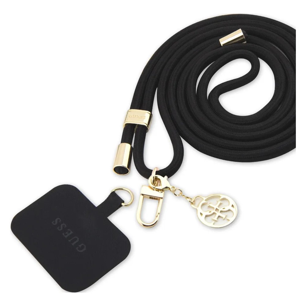 Guess GUOUCNMG4EK Universal CBDY Cord pasek czarny/black Nylon 4G Metal Charm