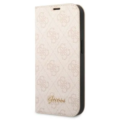 Guess Handyhülle Bookcase iPhone 14 Pro Max Kunstleder rosa aufstellbar 6