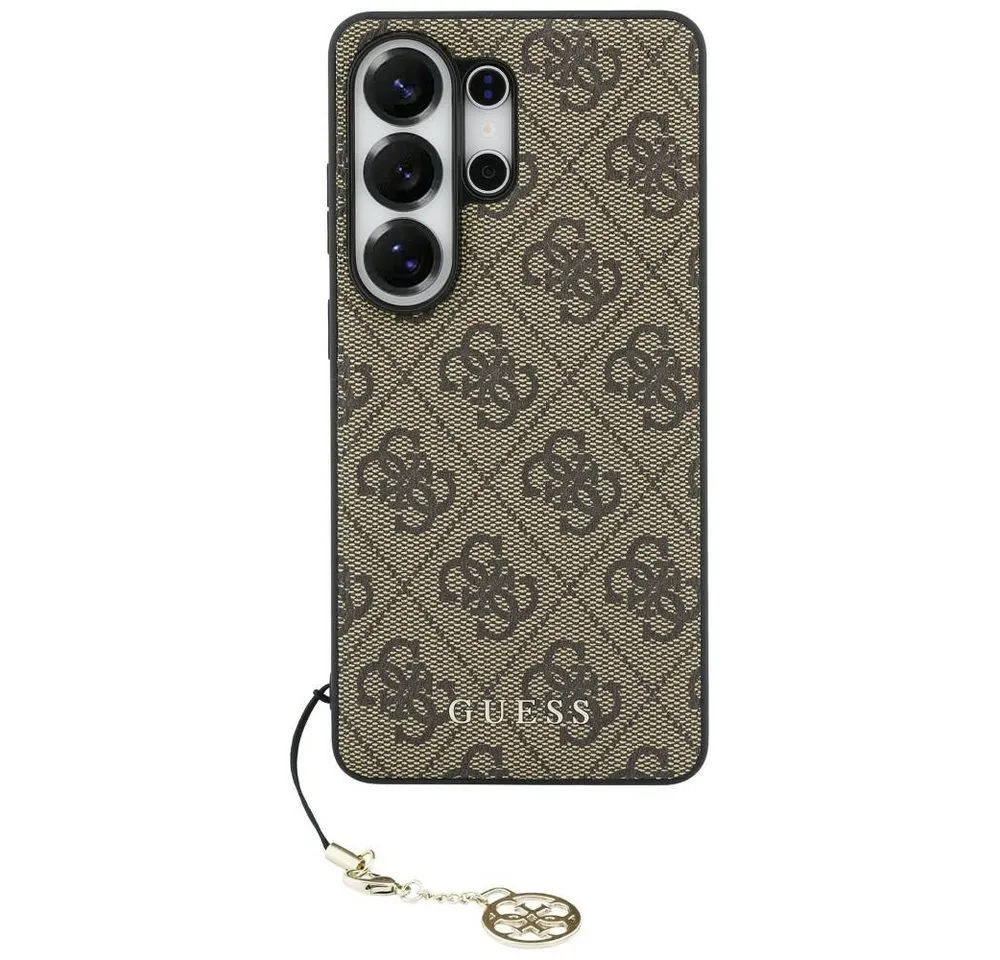 Guess Handyhülle Classic Galaxy S26 Ultra Kunstleder braun MagSafe mit Kette goldfarbig 6,9 Zoll, Kantenschutz