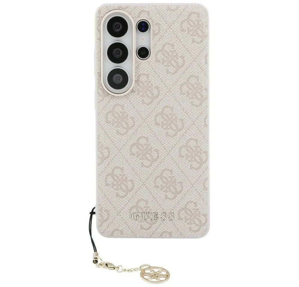 Guess Handyhülle Classic Galaxy S26 Ultra Kunstleder rosa MagSafe mit Kette goldfarbig 6,9 Zoll, Kantenschutz