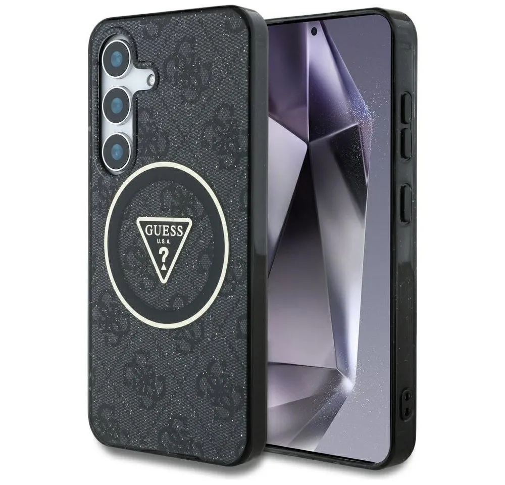 Guess Handyhülle Galaxy S25 Kunststoff grau Glitter MagSafe Logo 6