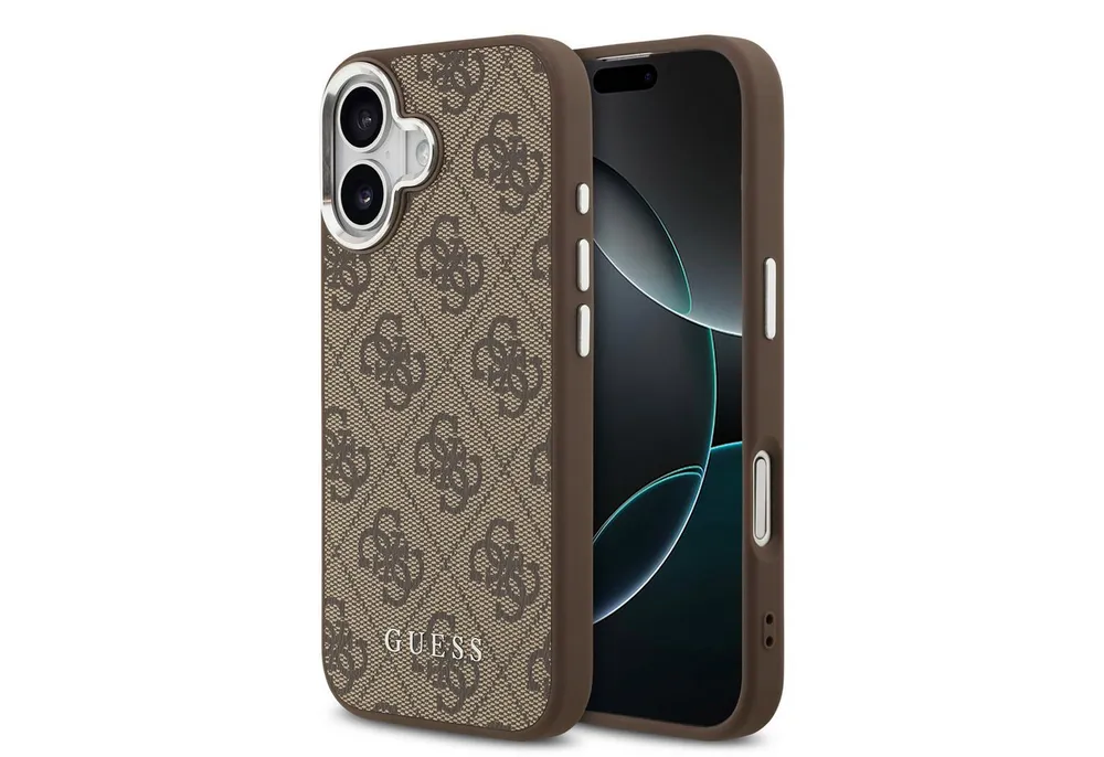 Guess Handyhülle GUESS Case für iPhone 17 Classic 4G Magsafe Handyhülle Cover Braun