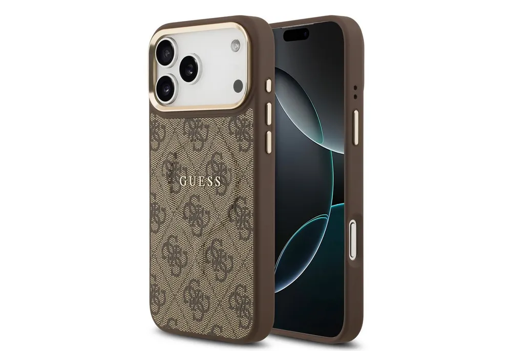 Guess Handyhülle GUESS Case für iPhone 17 Pro Max Goldrahmen Magsafe Handyhülle Cover B