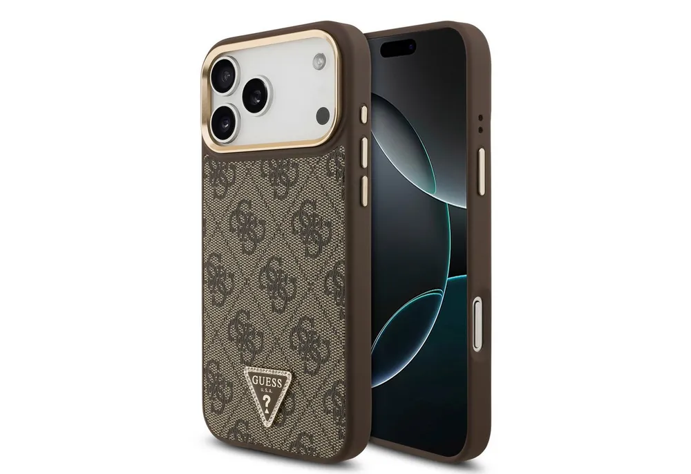 Guess Handyhülle GUESS Case für iPhone 17 Pro Max Strass Triangle Logo Handyhülle Cover
