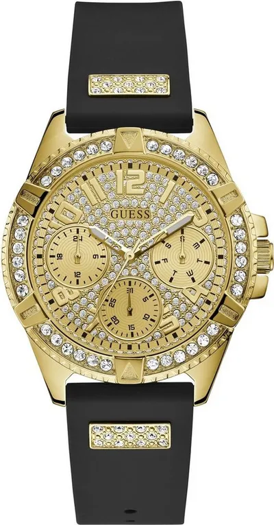 Guess Multifunktionsuhr LADY FRONTIER W1160L1, Armbanduhr, Quarzuhr, Damenuhr, Silikonarmband