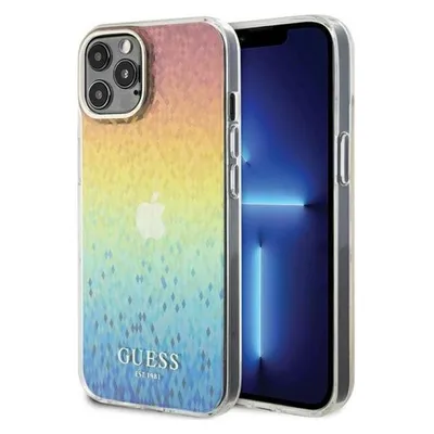 Guess GUHCP12MHDECMI iPhone 12/12 Pro 6.1" wielokolorowy hardcase IML Faceted Mirror Disco Iridescen