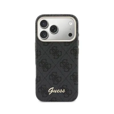 Guess Logo Script Schwarze Hülle Kompatibel mit MagSafe für iPhone 17 Pro