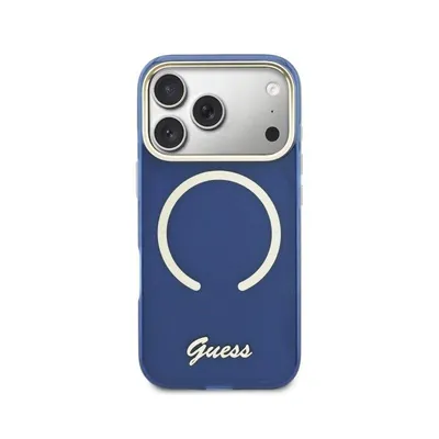 Guess IML Komplettschutz Hülle Blau MagSafe Kompatibel für iPhone 17 Pro Max