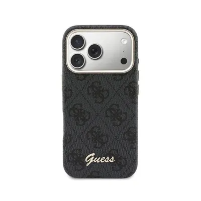 Guess Logo Script Schwarze Hülle Kompatibel MagSafe für iPhone 17 Pro Max