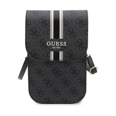 Universelle Guess Umhängetasche für Handy mit Gurt und Kartenfach Schwarz