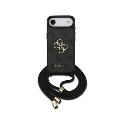 Funda für Handy Guess PU Schwarz 4G Logo mit Kordel für iPhone Air