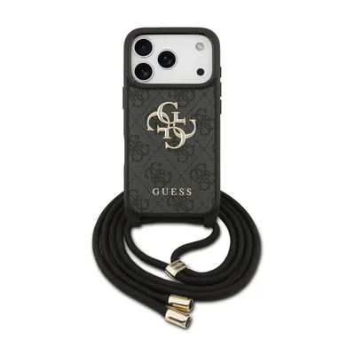 Handyhülle Guess 4G PU Schwarz mit Kordel für iPhone 17 Pro Max