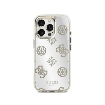 Handyhülle Guess TPU Spiegel Pfingstrosen Gold MagSafe für iPhone 16 Pro Max