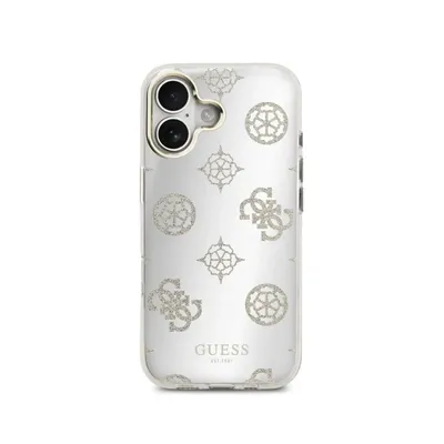 Funda für Handy Guess TPU MagSafe Spiegel Pfingstrosen Gold für iPhone 16
