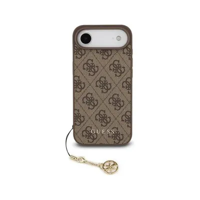 Guess Hülle Braun mit 4G Logo und goldenem Charm für iPhone Air Elegant