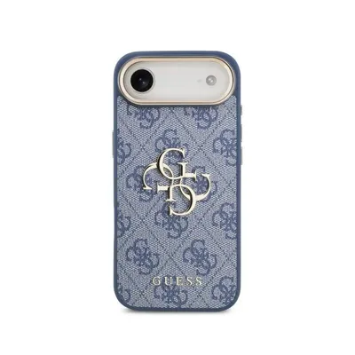 Guess Air Hülle Blau mit Großem Goldenem Logo für iPhone Air