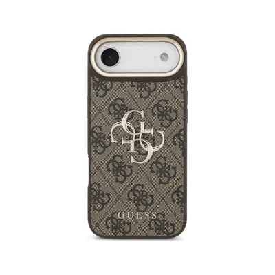 Guess Hülle Braun mit Großem Gold Logo für iPhone Air 4G, Elegantes Design