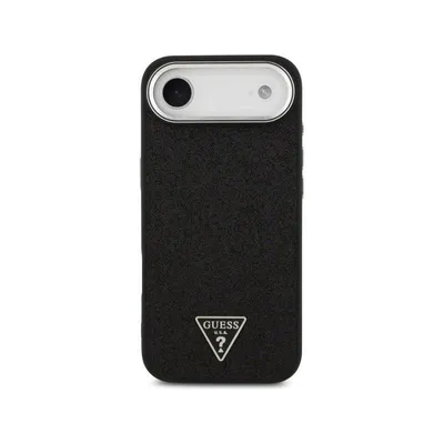 Guess Hülle Polipiel Schwarz mit Glitzer und MagSafe für iPhone Air