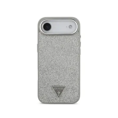 Funda für Handy Guess Kunstleder Silber Glitzer MagSafe für iPhone Air