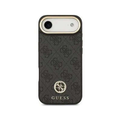 Guess Hülle Polipiel Schwarz Logo Strass Breiter Riemen für iPhone Air