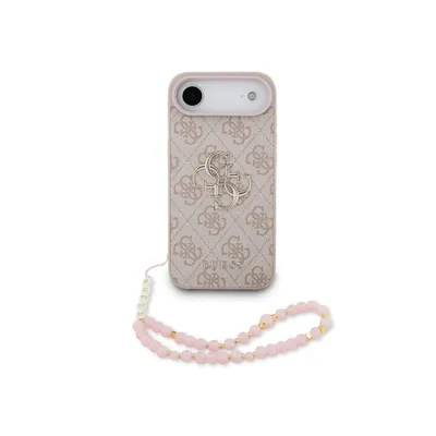 Funda für Handy Guess Polipiel Rosa 4G Logo Perlenband für iPhone Air