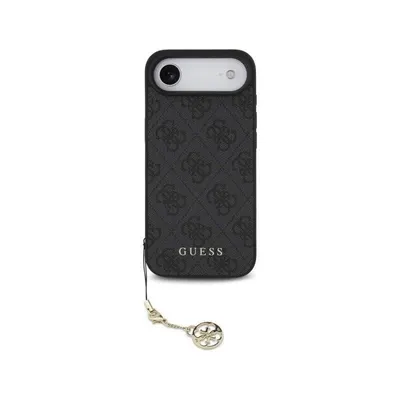 Guess schwarze Hülle mit 4G-Logo und goldenem Charm für iPhone Air elegant
