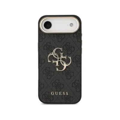 Guess Hülle Polipiel Schwarz mit Großem Gold Logo für iPhone Air