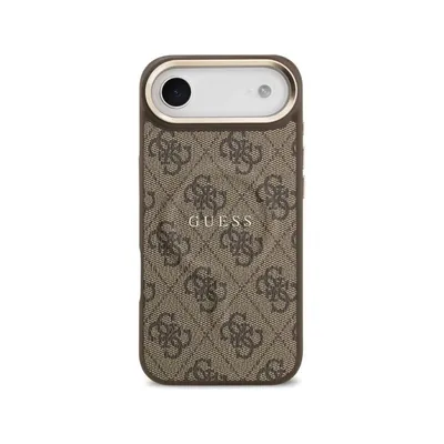 Funda für Handy Guess Polipiel Braun MagSafe Klassisches Logo für iPhone Air