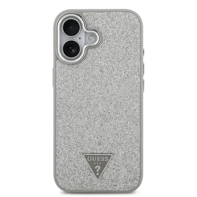 Funda für Smartphone Guess Kunstleder Silber Glitzer MagSafe für iPhone 17